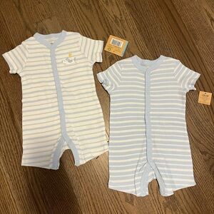 NWT Little Me Puppies Playtime Rompers 2 pack